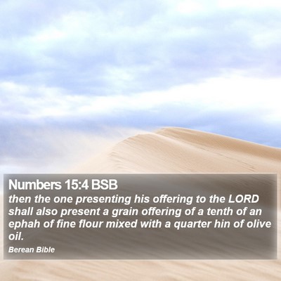 Numbers 15:4 BSB Bible Verse Image