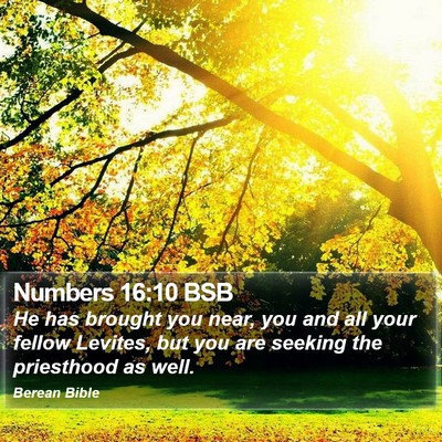Numbers 16:10 BSB Bible Verse Image