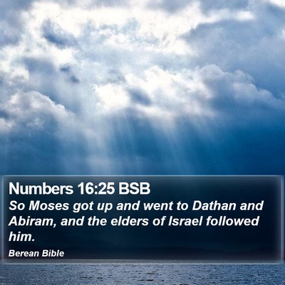 Numbers 16:25 BSB Bible Verse Image