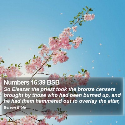 Numbers 16:39 BSB Bible Verse Image