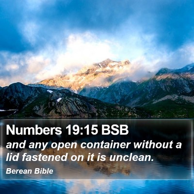 Numbers 19:15 BSB Bible Verse Image