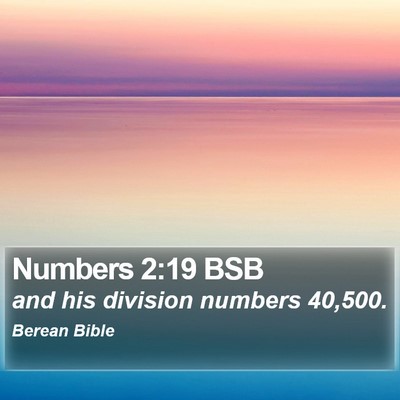 Numbers 2:19 BSB Bible Verse Image