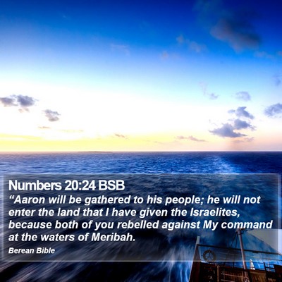Numbers 20:24 BSB Bible Verse Image