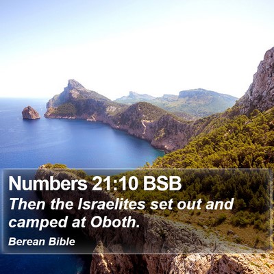 Numbers 21:10 BSB Bible Verse Image