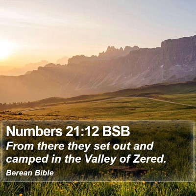 Numbers 21:12 BSB Bible Verse Image