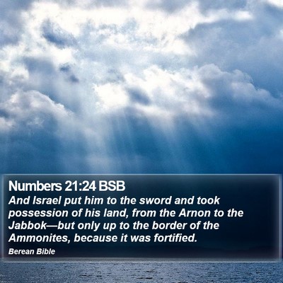 Numbers 21:24 BSB Bible Verse Image
