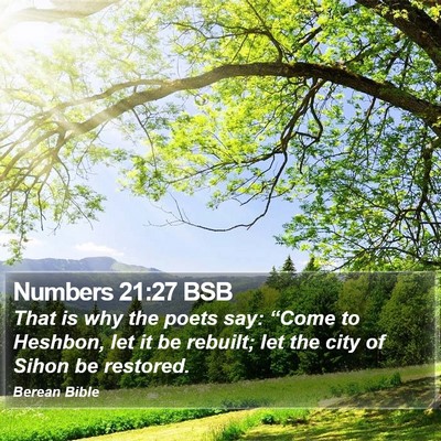 Numbers 21:27 BSB Bible Verse Image