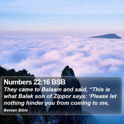 Numbers 22:16 BSB Bible Verse Image