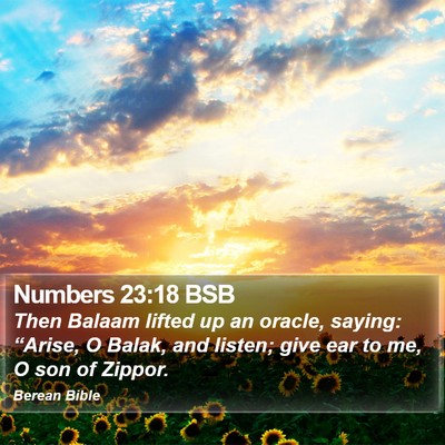 Numbers 23:18 BSB Bible Verse Image