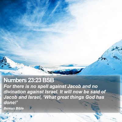Numbers 23:23 BSB Bible Verse Image