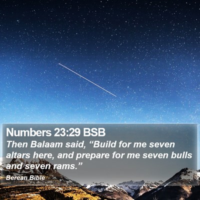 Numbers 23:29 BSB Bible Verse Image
