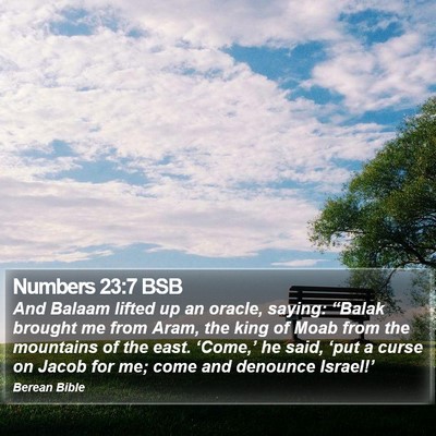 Numbers 23:7 BSB Bible Verse Image