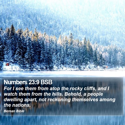 Numbers 23:9 BSB Bible Verse Image