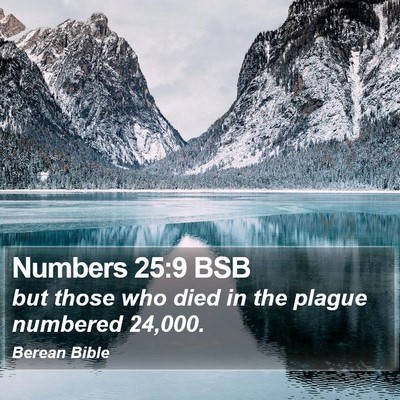 Numbers 25:9 BSB Bible Verse Image