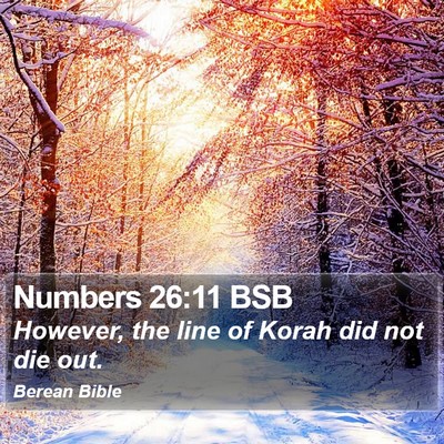 Numbers 26:11 BSB Bible Verse Image