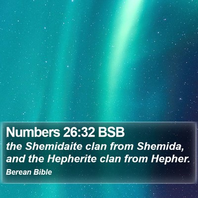 Numbers 26:32 BSB Bible Verse Image
