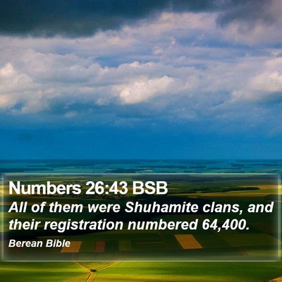 Numbers 26:43 BSB Bible Verse Image