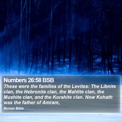 Numbers 26:58 BSB Bible Verse Image