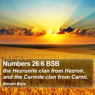 Numbers 26:6 BSB Bible Verse Image