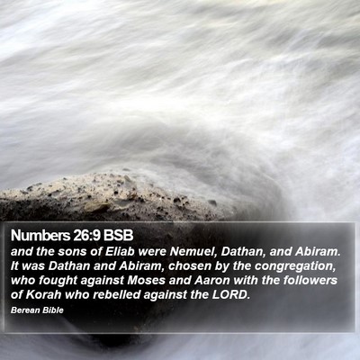 Numbers 26:9 BSB Bible Verse Image