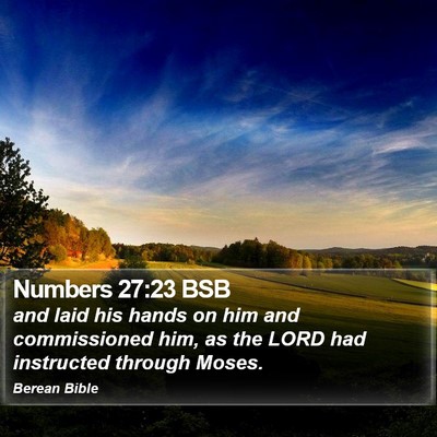 Numbers 27:23 BSB Bible Verse Image