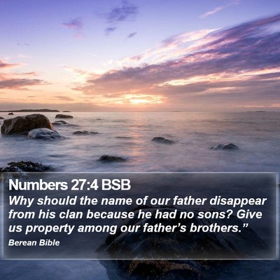 Numbers 27:4 BSB Bible Verse Image