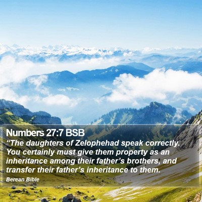 Numbers 27:7 BSB Bible Verse Image
