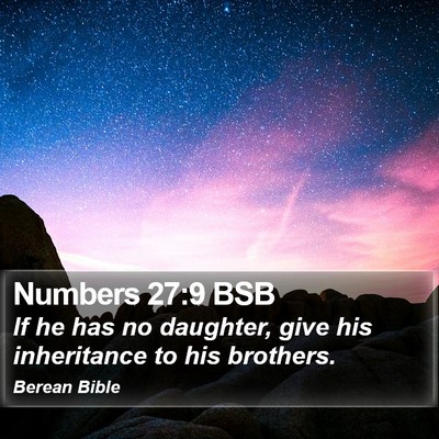 Numbers 27:9 BSB Bible Verse Image