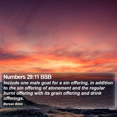 Numbers 29:11 BSB Bible Verse Image