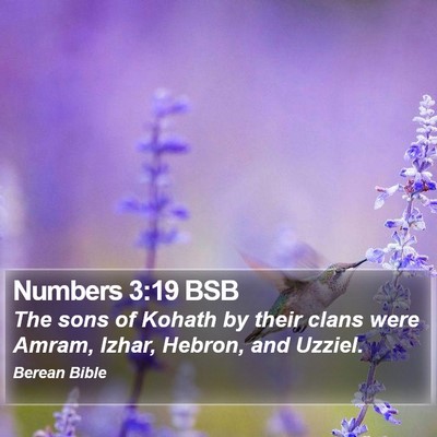 Numbers 3:19 BSB Bible Verse Image