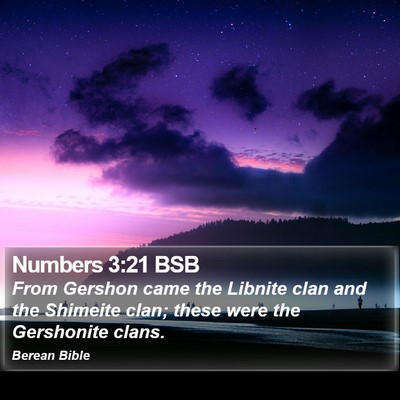 Numbers 3:21 BSB Bible Verse Image