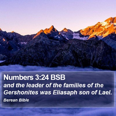 Numbers 3:24 BSB Bible Verse Image