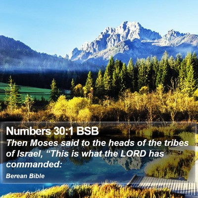 Numbers 30:1 BSB Bible Verse Image