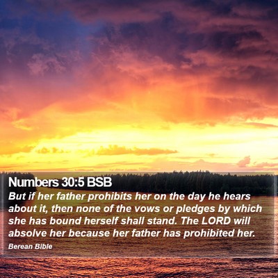 Numbers 30:5 BSB Bible Verse Image