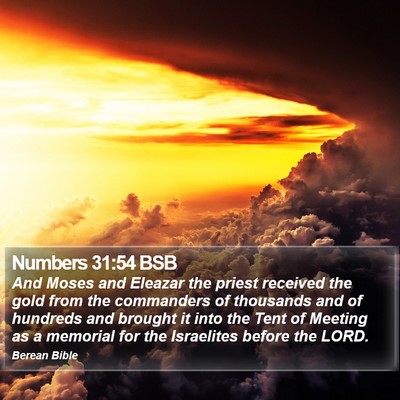 Numbers 31:54 BSB Bible Verse Image