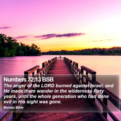 Numbers 32:13 BSB Bible Verse Image