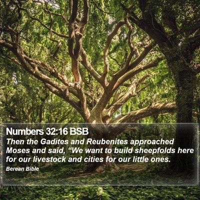 Numbers 32:16 BSB Bible Verse Image