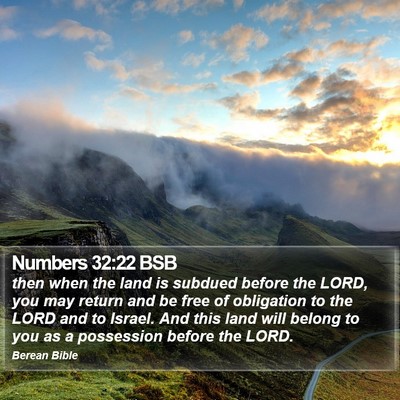 Numbers 32:22 BSB Bible Verse Image