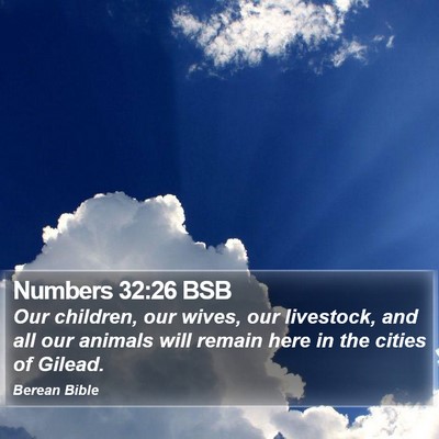 Numbers 32:26 BSB Bible Verse Image