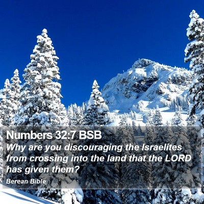 Numbers 32:7 BSB Bible Verse Image