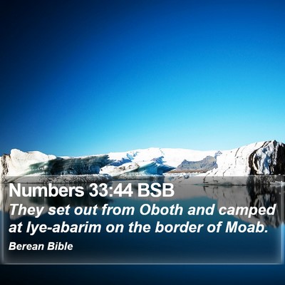 Numbers 33:44 BSB Bible Verse Image