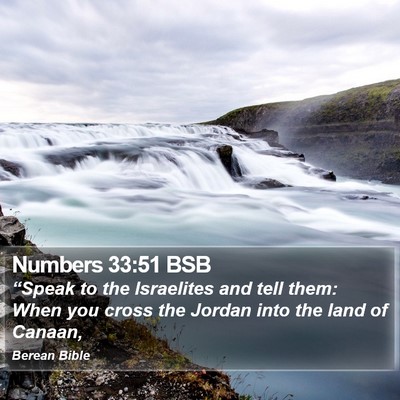 Numbers 33:51 BSB Bible Verse Image