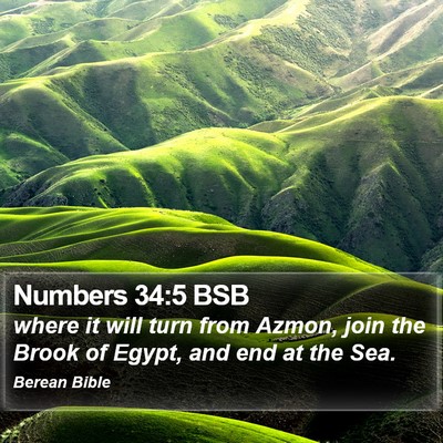 Numbers 34:5 BSB Bible Verse Image