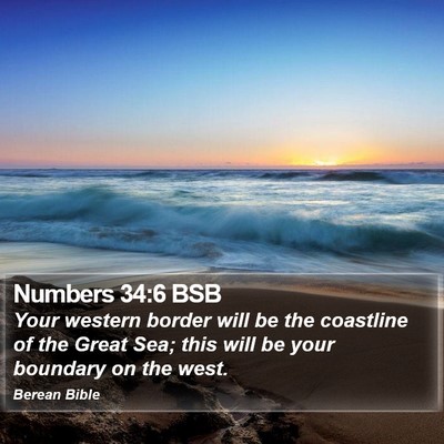 Numbers 34:6 BSB Bible Verse Image