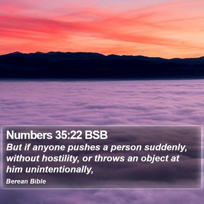 Numbers 35:22 BSB Bible Verse Image