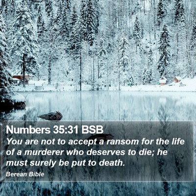 Numbers 35:31 BSB Bible Verse Image