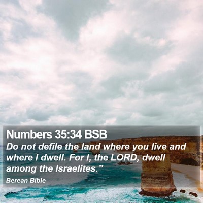 Numbers 35:34 BSB Bible Verse Image