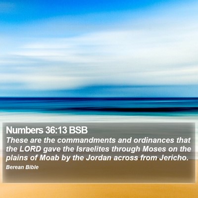 Numbers 36:13 BSB Bible Verse Image