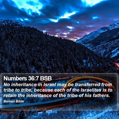 Numbers 36:7 BSB Bible Verse Image