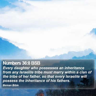 Numbers 36:8 BSB Bible Verse Image